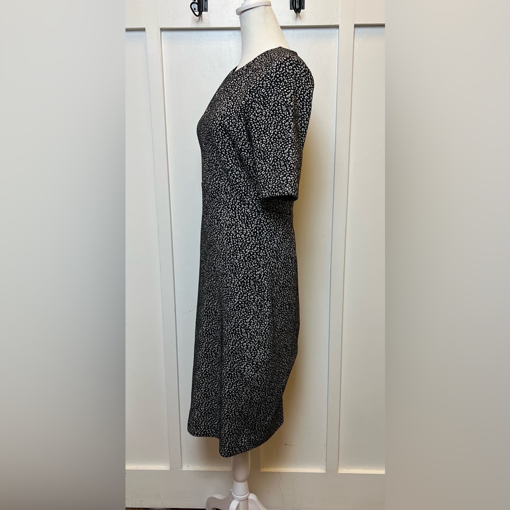 Banana Republic Size 8 Black White Short Sleeve Sheath Dress Workwear Academia - Picture 5 of 8